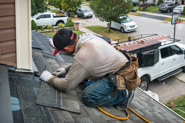 Professional Roofing technician working in North Scituate, RI